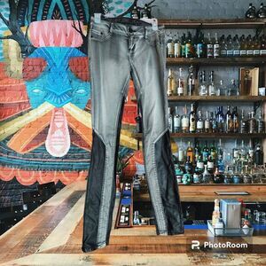 Vanilla Star‎ Gray Denim with Pleather Legs Size 3 (Y55)